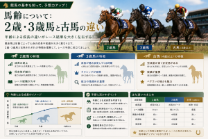 馬齢について：2歳・3歳馬と古馬の違い