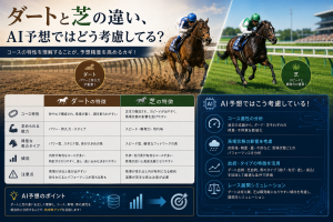 ダートと芝の違い、AI予想ではどう考慮してる？