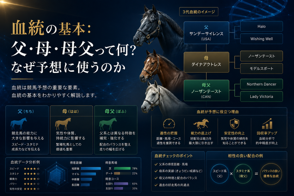 血統の基本：父・母・母父って何？なぜ予想に使うのか