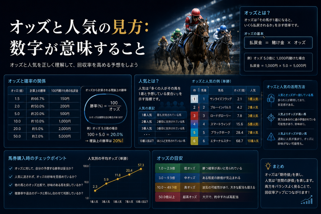 オッズと人気の見方：数字が意味すること