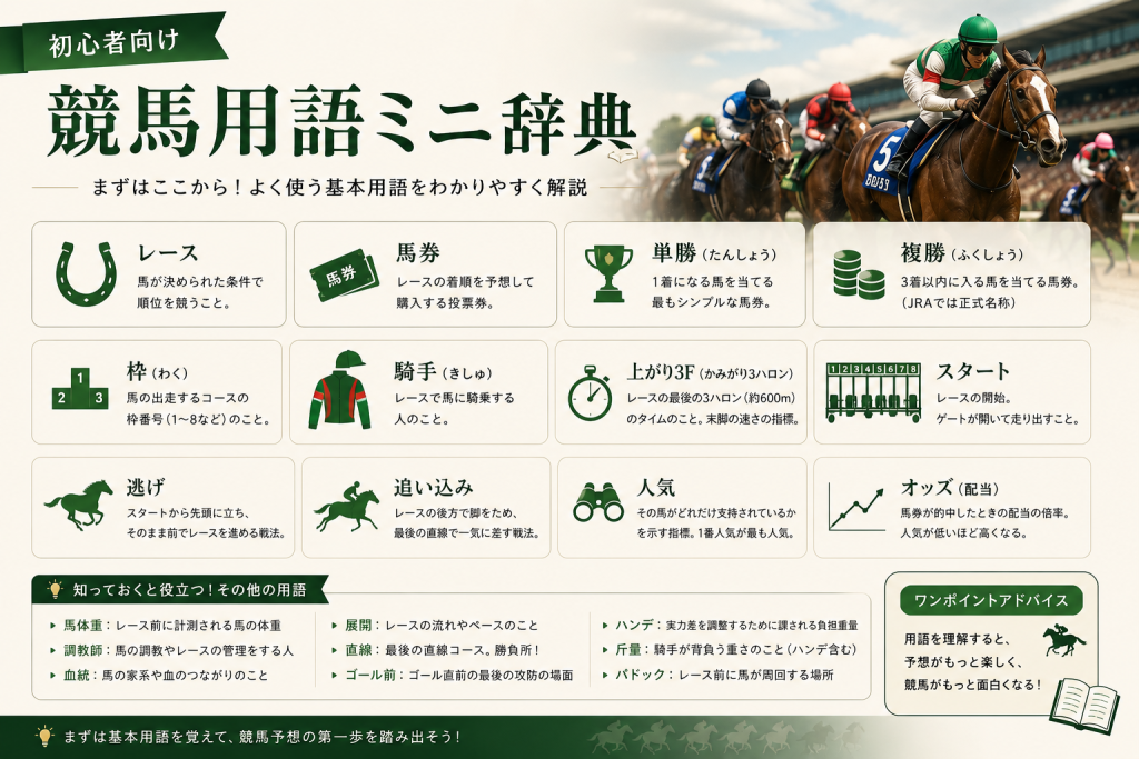 初心者向け：競馬用語ミニ辞典