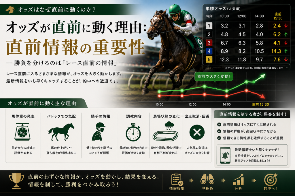 オッズが直前に動く理由：直前情報の重要性