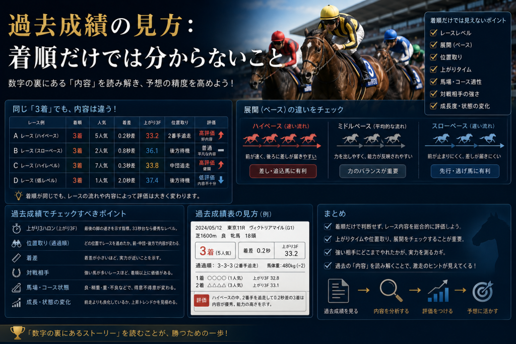 過去成績の見方：着順だけでは分からないこと