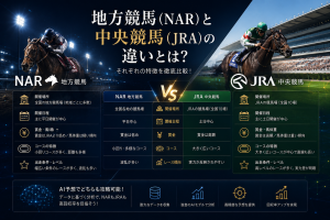 地方競馬（NAR）と中央競馬（JRA）の違いとは？