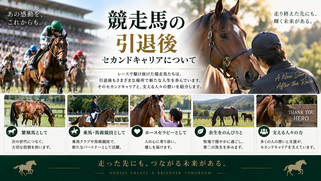 競走馬の引退後：セカンドキャリアについて