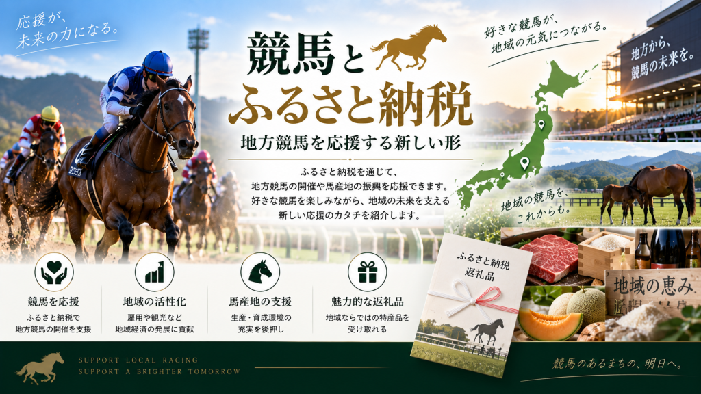 競馬とふるさと納税：地方競馬を応援する新しい形